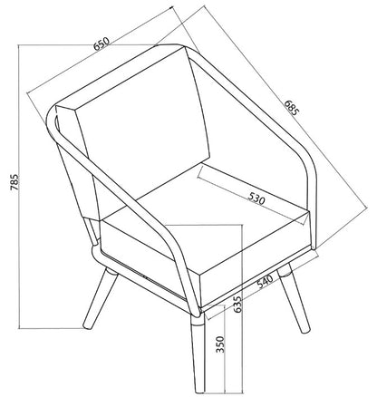 EDEN 6 SEAT RECTANGULAR SET NOIR | EDEN6SEATRECTSETNOIR