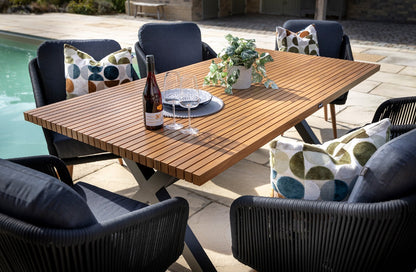 EDEN 6 SEAT RECTANGULAR SET NOIR | EDEN6SEATRECTSETNOIR