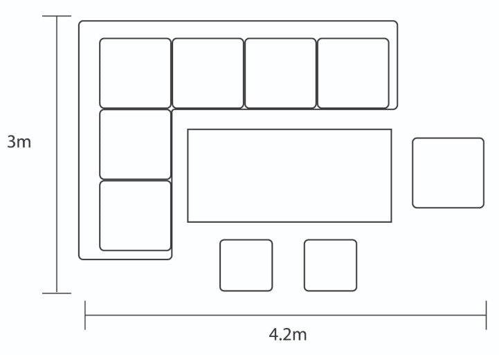 EDEN JUNIPER RECTANGULAR CASUAL DINING SET | EDENRECTCASUALSET