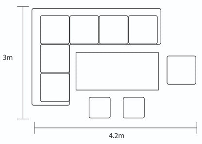 EDEN JUNIPER RECTANGULAR CASUAL DINING SET | EDENRECTCASUALSET