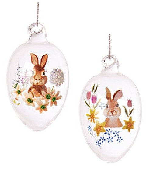 2PC 6CM GLASS HANGING EGGS | EG250380