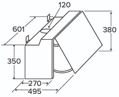CDA 60CM INTEGRATED COOKER HOOD SILVER | EIN60SI