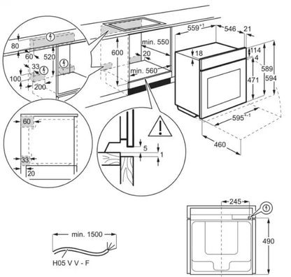 ELECTROLUX BUILT IN SINGLE PYROLYIC OVEN-AIRFRY | EOM6P46K