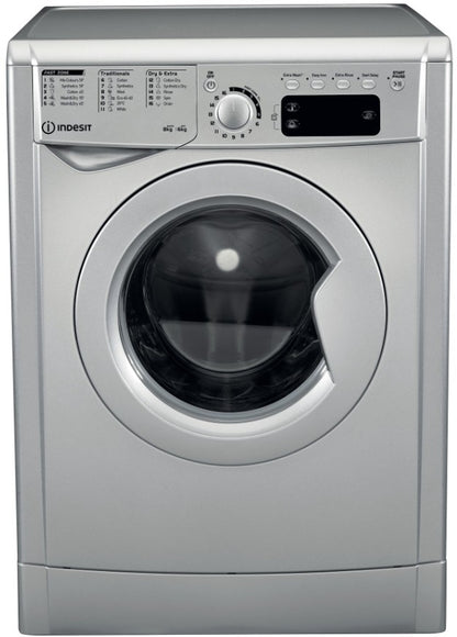 INDESIT 8KG-6KG WASHER DRYER SILVER | EWDE861483S