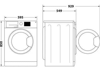 INDESIT FREESTANDING WASHER DRYER WHITE | EWDE861483WUK