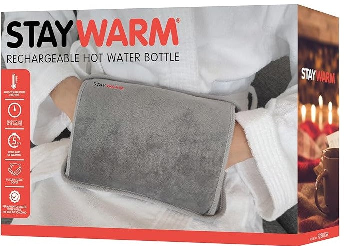 STAYWARM RECHARGEABLE HOT WATER BOTTLE GREY | F2881GR