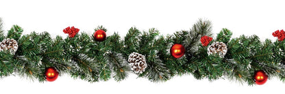 1.8M RED DRESSED GARLAND | FDF187165DW