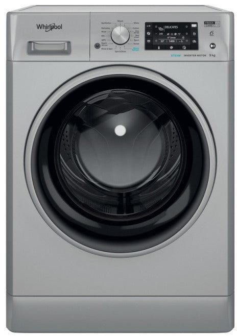 WHIRLPOOL 9KG 1400RPM WASHING MACHINE SILVER | FFD9489SBSVUK