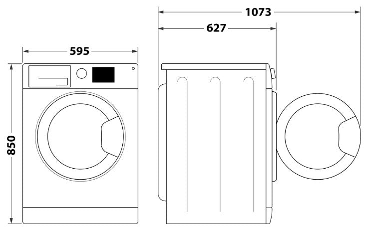 WHIRLPOOL 9KG 1400RPM WASHING MACHINE SILVER | FFD9489SBSVUK