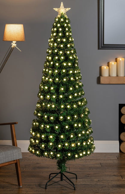 1.8M F-O TREE W WARM WHITE BALL DECORATION | FFT217026DW