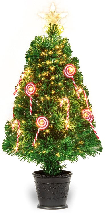 80CM CANDY CANE F/O TREE WARM WHITE | FFT247059DW