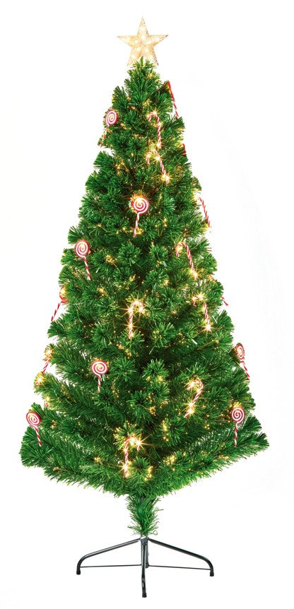 1.2M CANDY CANE F/O TREE WARM WHITE | FFT247060DW