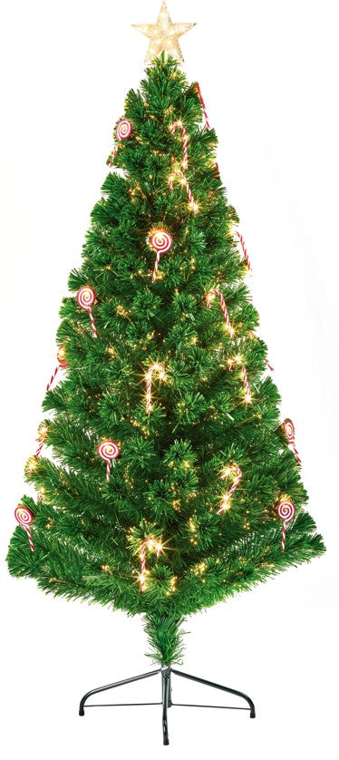 1.8M CANDY CANE F/O TREE WARM WHITE | FFT247062DW