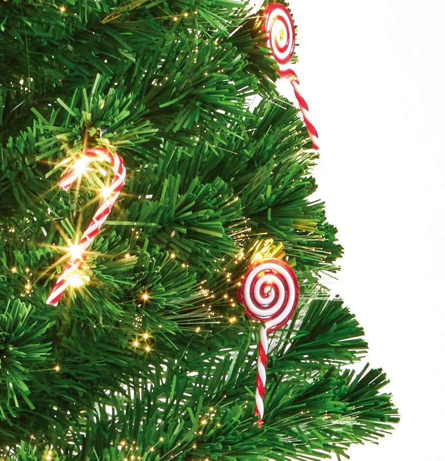 1.8M CANDY CANE F/O TREE WARM WHITE | FFT247062DW