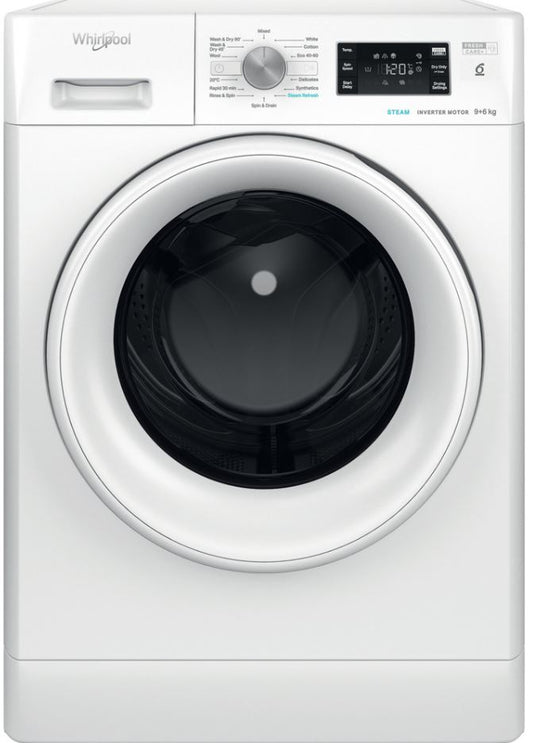 WHIRLPOOL WASHER DRYER 9KG WASH 6KG DRY WHITE | FFWDB964369