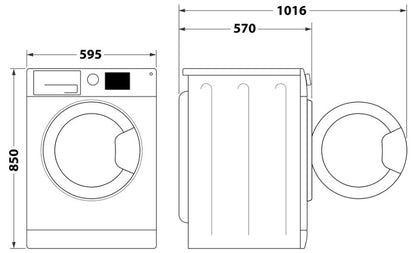 WHIRLPOOL WASHER DRYER 9KG WASH 6KG DRY WHITE | FFWDB964369