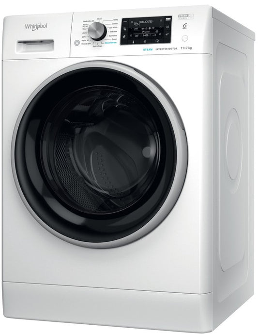 WHIRLPOOL WASHER DRYER 11KG WASH 7KG DRY WHITE | FFWDD1174269BSV