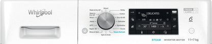 WHIRLPOOL FREESTANDING 11KG WASHER DRYER WHITE | FFWDD1174489BSVUK