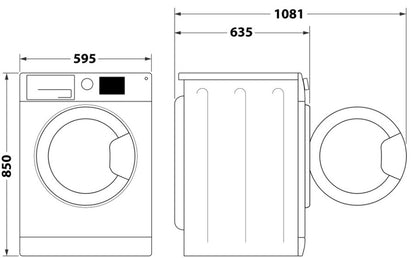 WHIRLPOOL FREESTANDING 11KG WASHER DRYER WHITE | FFWDD1174489BSVUK