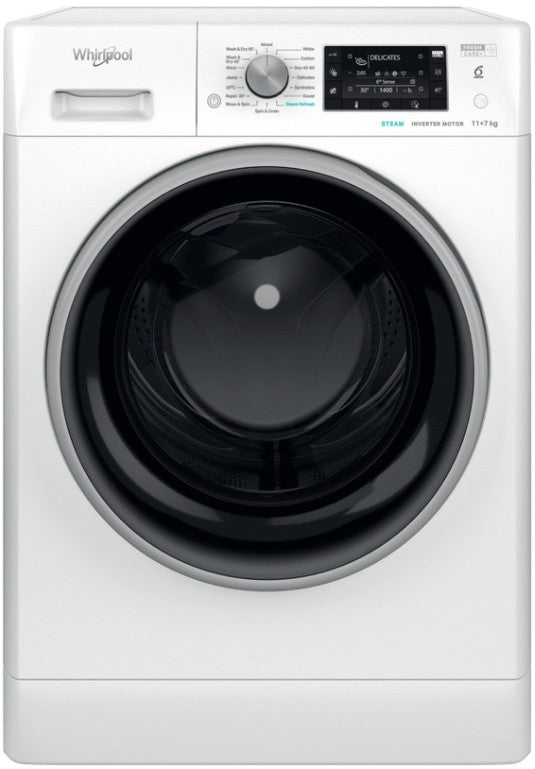 WHIRLPOOL FREESTANDING 11KG WASHER DRYER WHITE | FFWDD1174489BSVUK