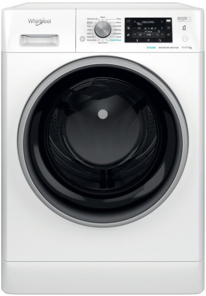 WHIRLPOOL FREESTANDING 11KG WASHER DRYER WHITE | FFWDD1174489BSVUK