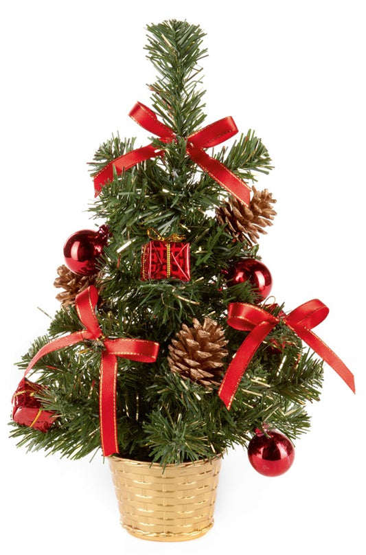 30CM RED DRESSED TREE | FTRD139604DW