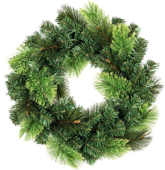 50CM NEVADA FIR WREATH PVC WITH BRISTE TIPS | FTW227029DW