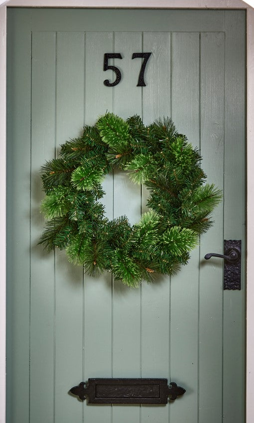 50CM NEVADA FIR WREATH PVC WITH BRISTE TIPS | FTW227029DW