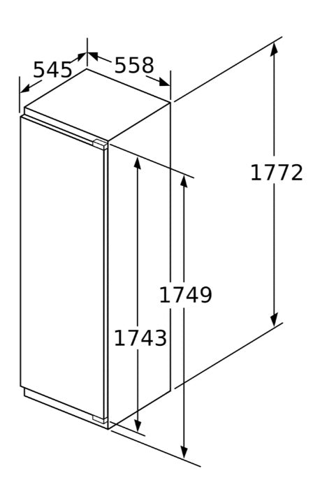 BOSCH BUILT IN TALL FREEZER FLAT HINGE | GIN81VEEOG