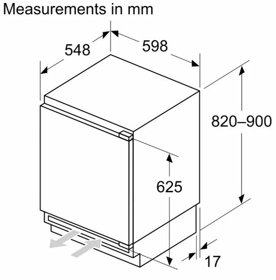 BOSCH BUILT IN FREEZER  NO FROST | GUN21VFEOG