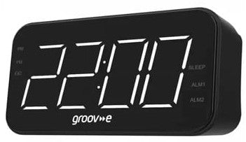 GROOVE LARGE DISPLAY RECHARGEABLE CLOCK RADIO | GVCR02BK