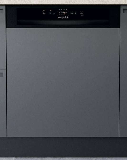 HOTPOINT 14 PLACE SEMI INTEGRATED DISHWASHER BLK | H3BL626BUK