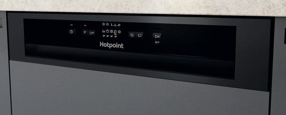 HOTPOINT 14 PLACE SEMI INTEGRATED DISHWASHER BLK | H3BL626BUK