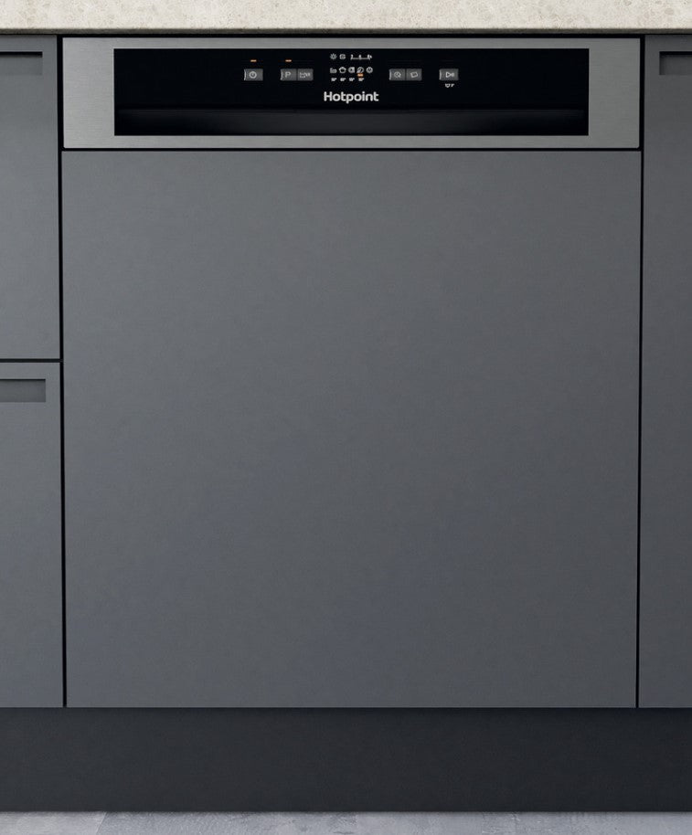 HOTPOINT 14 PLACE SEMI INTEGRATED DISHWASHER ST-ST | H3BL626X