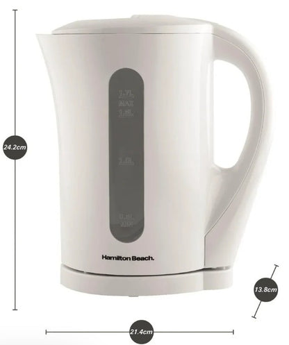 HAMILTON BEACH ESSENTIAL  1.7 LITRE JUG KETTLE WH | HB1107W