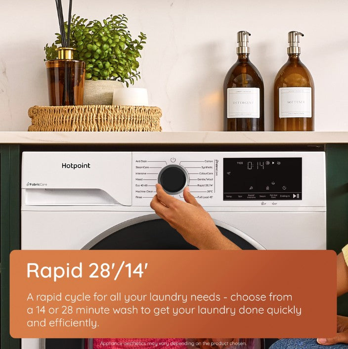 HOTPOINT 12KG 1400RPM WASHING MACHINE A -30% WHITE | HBCA123CAREUK
