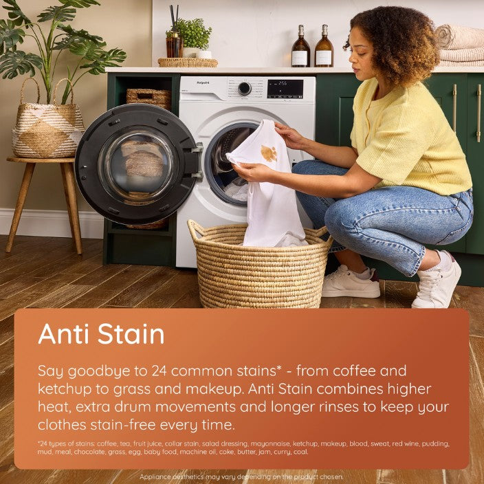HOTPOINT 12KG 1400RPM WASHING MACHINE A -30% WHITE | HBCA123CAREUK