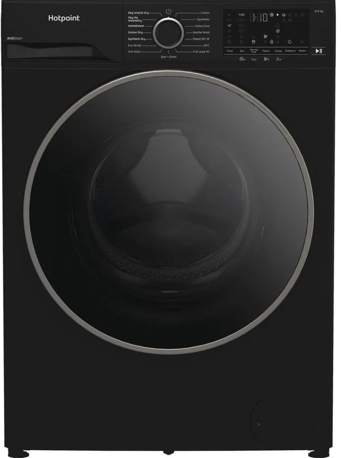HOTPOINT 9KG 1400RPM 6KG DRY WASHER DRYER BLACK | HBD9681BANTISTAIN