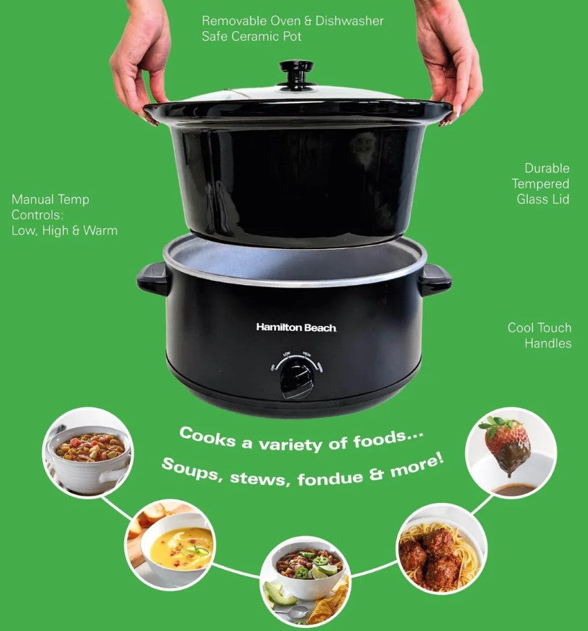 HAMILTON BEACH 3.5 LITRE SLOW COOKER BLACK | HBSC040B