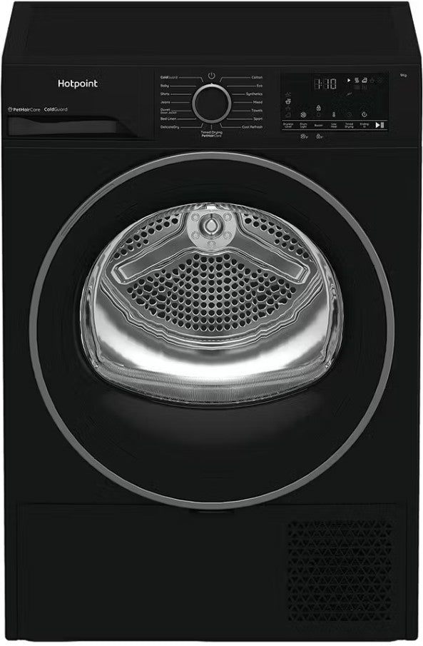 HOTPOINT 9KG HEAT PUMP DRYER BLACK | HHDD90BBIRE