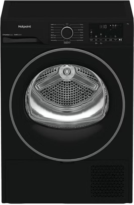 HOTPOINT 9KG HEAT PUMP DRYER BLACK | HHDD90BBIRE