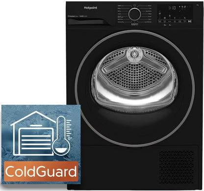 HOTPOINT 9KG HEAT PUMP DRYER BLACK | HHDD90BBIRE