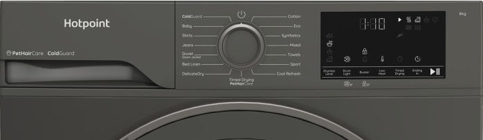 HOTPOINT 9KG HEAT PUMP TUMBLE DRYER GRAPHITE | HHDD90GGIRE