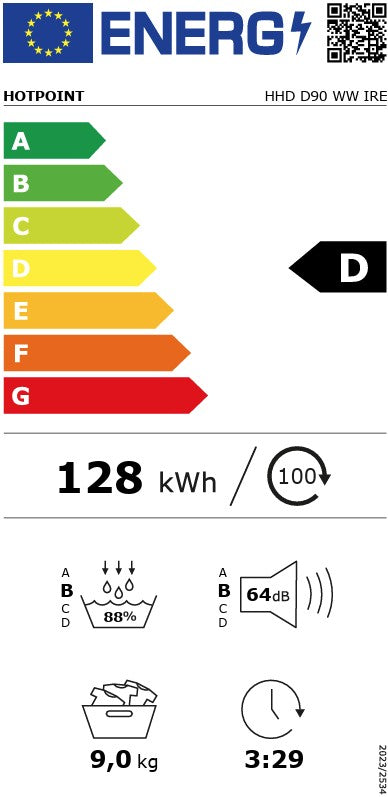 HOTPOINT 9KG HEAT PUMP TUMBLE DRYER WHITE | HHDD90WWIRE