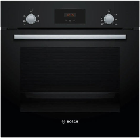 BOSCH BUILT IN SINGLE OVEN BLACK | HHF113BAOB