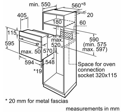 BOSCH BUILT IN SINGLE OVEN BRUSHED STEEL | HHF113BROB