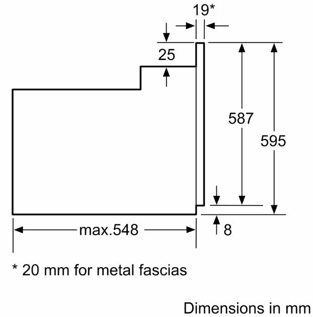 BOSCH BUILT IN SINGLE OVEN BRUSHED STEEL | HHF113BROB