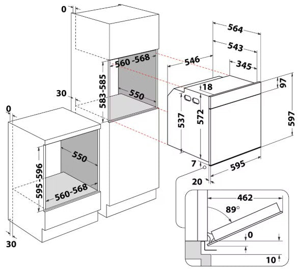 HOTPOINT BUILT IN SINGLE PYROLYTIC OVEN BLK-STEEL | HOI5S8PMOXUK