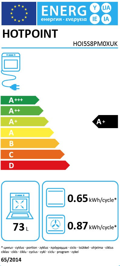 HOTPOINT BUILT IN SINGLE PYROLYTIC OVEN BLK-STEEL | HOI5S8PMOXUK
