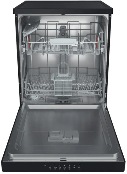 HOTPOINT 14 PLACE FREESTANDING DISHWASHER BLACK | HP2FFC14BN6BUK